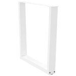vidaXL Pieds de table à manger en forme de V  3 pièces  blanc  80 x (72-73 3) cm  acier