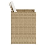 vidaXL Ensemble à manger de jardin avec coussins 5Pièces Beige poly rotin