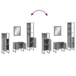vidaXL Ensemble d'armoires de salle de bain 4 Pièces sonoma gris