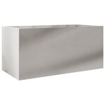 vidaXL Jardinière argenté 62x30x29 cm acier inoxydable