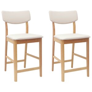 vidaXL Chaises de salle à manger 2 Pièces Naturel 48 x 49 x 95 cm