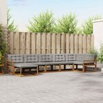 vidaXL Ensemble de canapés d'extérieur 7 pc Gris Naturel et Clair
