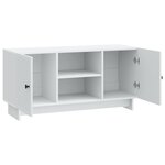 vidaXL Meuble TV 102 x 34 5 x 50 cm Blanc Bois d'ingénierie