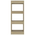 vidaXL Bibliothèque/séparateur de pièce chêne sonoma bois d'ingénierie