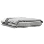 vidaXL Cadre de lit sans matelas gris béton 140x200 cm