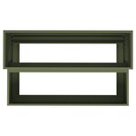 vidaXL jardinière jardin 2 niveaux 100x60x45 cm Olive Acier