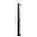 vidaXL Douche solaire d'extérieur avec pomme de douche et robinet 40 L