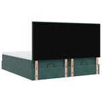 VidaXL Cadre de lit ottoman avec matelas vert foncé 180x200cm velours