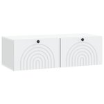 vidaXL Meuble TV mural 99 x 41 x 30 cm Blanc Bois d'ingénierie