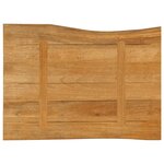 vidaXL Dessus de table 70x60x2 5 cm bord vivant bois massif manguier