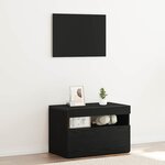 vidaXL Cabinet de chevet Chêne noir 60 x 35 x 40 cm Bois d'ingénierie
