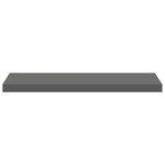 vidaXL Étagère murale flottante 2 Pièces Gris brillant 80x23 5x3 8 cm MDF