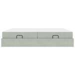vidaXL Cadre de lit Gris clair 200 x 200 cm Velours
