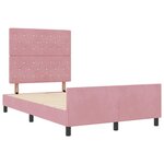 vidaXL Lit à ressorts avec tête de lit Rose 120 x 200 cm Velours
