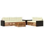 vidaXL Ensemble de canapés d'extérieur 6 pc Naturel et Crème