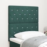 vidaXL Tête de lit LED verte foncée 80 cm Velours
