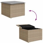 vidaXL Ensemble de canapé de jardin 5 Pièces beige et gris clair