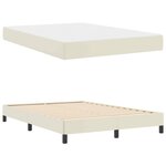 vidaXL Lit avec matelas Crème 140 x 200 cm Faux cuir