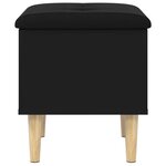 vidaXL Banc de rangement noir 42x42x46 cm bois d'ingénierie