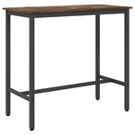 vidaXL table Chêne fumé 100 x 50 x 90 5 cm Bois d'ingénierie et acier