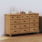 vidaXL Commode "ASKIM" 79x40x133.5 cm Bois massif de pin