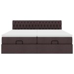 VidaXL Cadre de lit ottoman avec matelas marron foncé 200x200 cm tissu