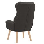 Fauteuil relaxant vidaXL en tissu curly laineux gris foncé