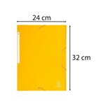Chemise à élastiques Maxi capacity carte lustrée 425gm² Nature Future A4 Jaune EXACOMPTA