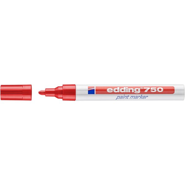 Marqueur Peinture 750 Rouge Pointe Ronde 2-4 mm EDDING