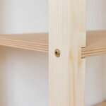 Etagère cabane POLLY - bois naturel et gris