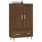 vidaXL Buffet Chêne marron 70x31x115 cm Bois d'ingénierie