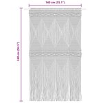 vidaXL Rideau en macramé 140x240 cm Coton