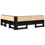 vidaXL Tête de lit de rangement Chêne noir 200 cm Bois d'ingénierie