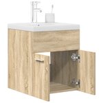 vidaXL Armoire lavabo de salle de bain et vasque et robinet intégrés