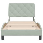 vidaXL Cadre de lit sans matelas gris clair 80x200 cm velours