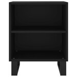 vidaXL Table de chevet noir 40x30x50 cm bois d’ingénierie