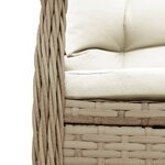 vidaXL Ensemble à manger de jardin avec coussins 5Pièces Beige poly rotin