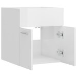 vidaXL Armoire d'évier Blanc brillant 41x38 5x46 cm Bois d’ingénierie
