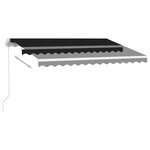 vidaXL Auvent manuel rétractable sur pied 350x250 cm Anthracite