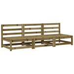 vidaXL Canapés de jardin sans accoudoirs 3 Pièces bois de pin imprégné