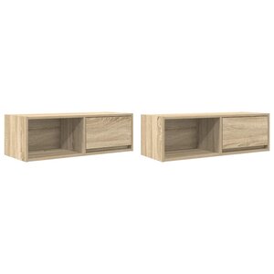 vidaXL Meubles TV 2 Pièces chêne sonoma 80x31x25 5 cm bois d'ingénierie