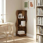 vidaXL Étagère d'angle Bois ancien 34 x 33 x 102 cm Bois d'ingénierie