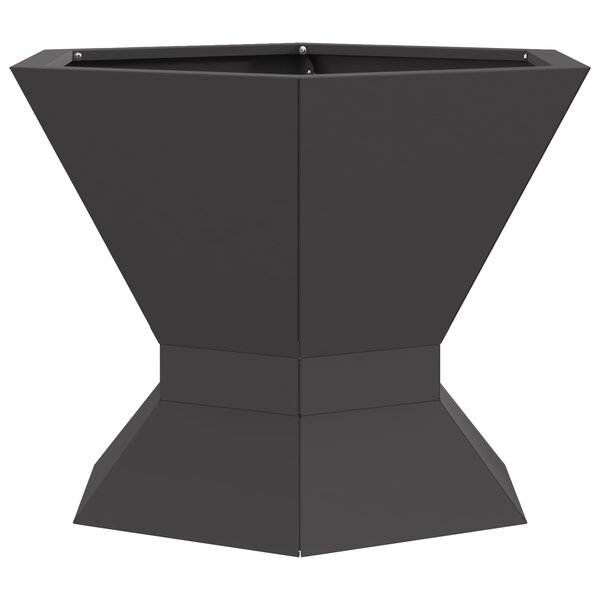 Foyer Hexagonal vidaXL Noir 50x50x40 cm Acier