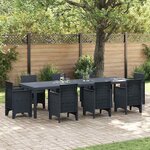 vidaXL Table de jardin pour repas Anthracite 300 x 100 x 73 cm