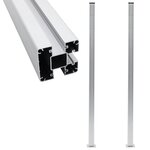 vidaXL Poteaux de clôture 2 Pièces Aluminium 185 cm