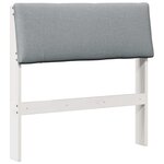 vidaXL Tête de lit capitonnée Gris clair 75 cm Pin massif