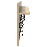 vidaXL Porte-manteau mural avec étagère Chêne Sonoma 80 x 40 x 12 cm