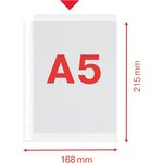 Sachet de 100 pochettes perforées Economy A5 PP grainée 0 05 mm Transparentes ESSELTE