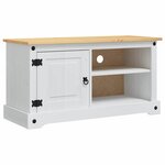 vidaXL Meuble TV Corona Blanc 100 x 40 x 52 cm Pin massif