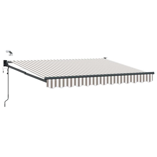 vidaXL Auvent rétractable électrique Gris clair et blanc
